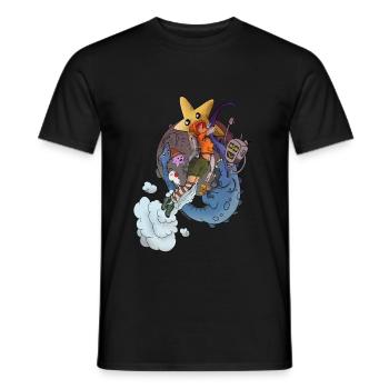 Jeu fille - T-shirt homme - noir - Devant - AI Model Male 178 light (178cm)