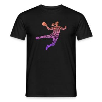 Symboles de handball filles femmes handballeur - T-shirt homme - noir - Devant - AI Model Male 178 light (178cm)