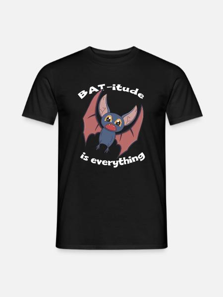 BAT-itude is everything - Männer T-Shirt - Schwarz