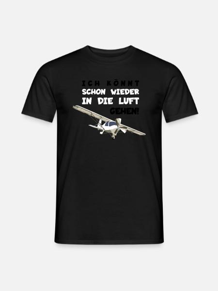 c42 Flugzeug Pilot Flieger Ultraleichtflugzeug UL - Männer T-Shirt - Schwarz