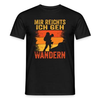 Mir reichts ich geh wandern Wandergeschenk - Männer T-Shirt - Schwarz - Vorne - AI Model Male 178 light (178cm)