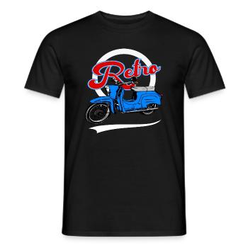 Schwalbe DDR Moped KR 51 - Männer T-Shirt - Schwarz - Vorne - AI Model Male 178 light (178cm)