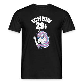 Einhorn Ich Bin 29 Plus 30. Geburtstag Geschenk - Männer T-Shirt - Schwarz - Vorne - AI Model Male 178 light (178cm)