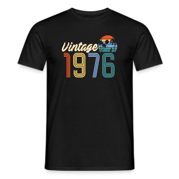 Cadeau 46ème Anniversaire 1976 Vintage Vintage - T-shirt homme - noir - Devant - AI Model Male 178 light (178cm)