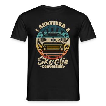 Camping Bus Rengain pour un bricoleur de Skoolie - T-shirt homme - noir - Devant - AI Model Male 178 light (178cm)
