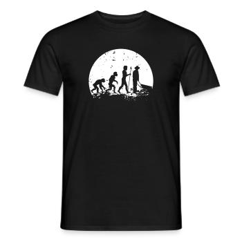 Gärtner Evolution Garten Vintage Gartenarbeit - Männer T-Shirt - Schwarz - Vorne - AI Model Male 178 light (178cm)