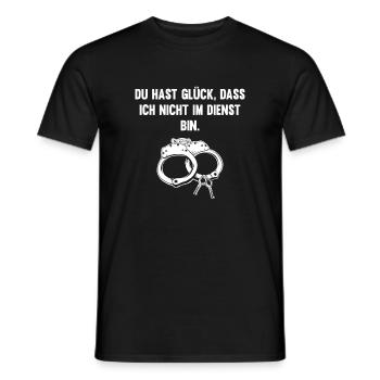 Polizist Polizeibeamte Beamter Polizei - Männer T-Shirt - Schwarz - Vorne - AI Model Male 178 light (178cm)
