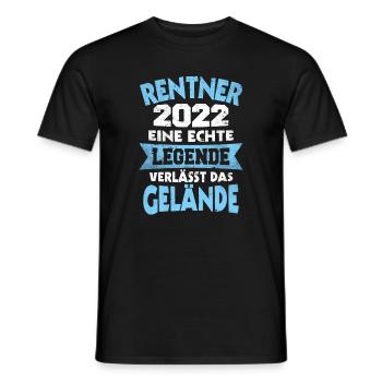 Rentner 2022 eine Legende Verlässt das Gelände - Männer T-Shirt - Schwarz - Vorne - AI Model Male 178 light (178cm)