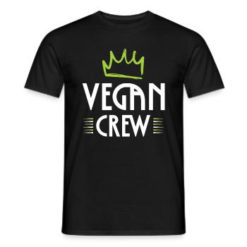 Vegan Crew - Men's T-Shirt - black - Front - AI Model Male 178 light (178cm)