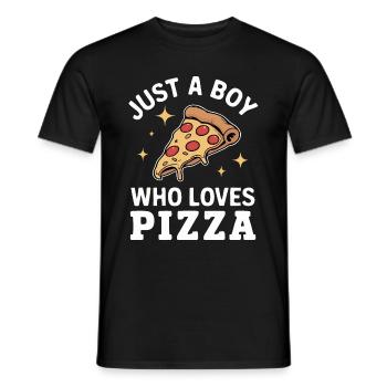 Pizza Italie Restauration rapide - T-shirt homme - noir - Devant - AI Model Male 178 light (178cm)