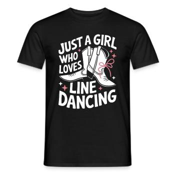 Line Dancing Dancing Dancers - Men's T-Shirt - black - Front - AI Model Male 178 light (178cm)