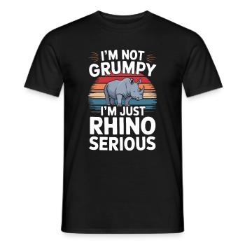 Nashorn Rhinozeros - Männer T-Shirt - Schwarz - Vorne - AI Model Male 178 light (178cm)