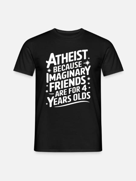 Atheism, Atheist, Anti-Religion, Agnostic - Men's T-Shirt - black