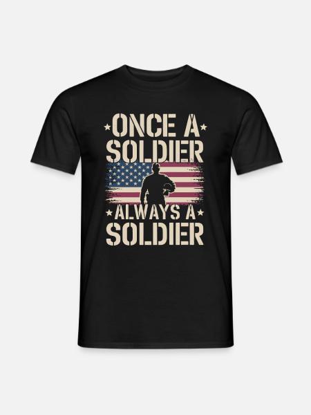 Veteran Military Soldier - Men's T-Shirt - black