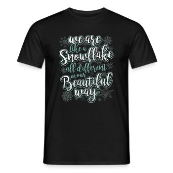We Are Like A Snowflake - Statement Motivation - Männer T-Shirt - Schwarz - Vorne - AI Model Male 178 light (178cm)