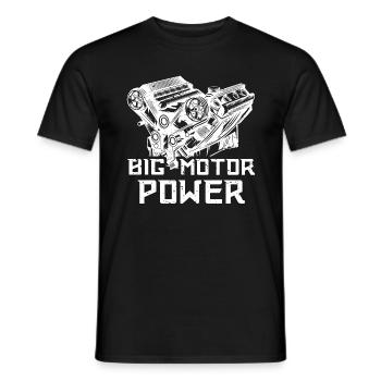 Motor Motorblock Auto 8 Zylinder US car - Männer T-Shirt - Schwarz - Vorne - AI Model Male 178 light (178cm)