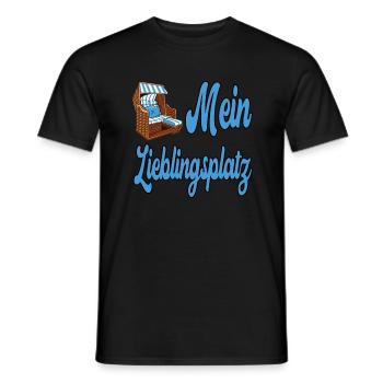 Mein Lieblingsplatz für einen Ostsee und Nordsee - Männer T-Shirt - Schwarz - Vorne - AI Model Male 178 light (178cm)