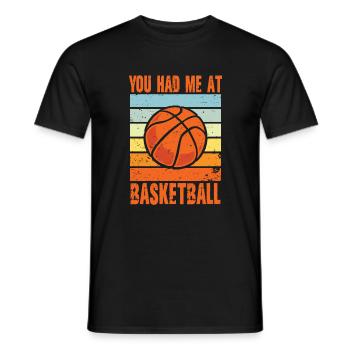 Tu m'as eu au basket - T-shirt homme - noir - Devant - AI Model Male 178 light (178cm)