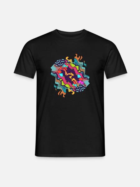 Streetart Abstrakt Kunst - Männer T-Shirt - Schwarz
