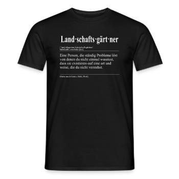 Landschaftsgärtner Lustige Berufs Definition - Männer T-Shirt - Schwarz - Vorne - AI Model Male 178 light (178cm)