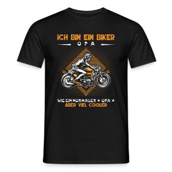 Ich bin ein Biker Opa - Männer T-Shirt - Schwarz - Vorne - AI Model Male 178 light (178cm)
