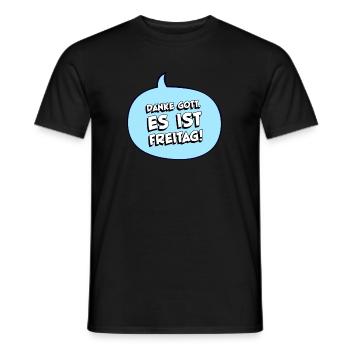 Danke Gott. Es ist Freitag! - Männer T-Shirt - Schwarz - Vorne - AI Model Male 178 light (178cm)