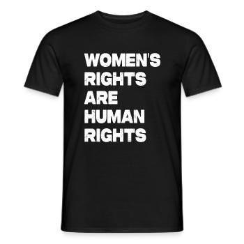 Women's Rights Are Human Rights - Men's T-Shirt - black - Front - AI Model Male 178 light (178cm)