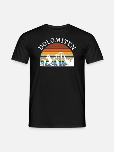 Tyrol du Sud Dolomites Fun skieur Alpiniste - T-shirt homme - noir