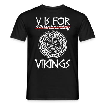 Valentinstag Wikinger Geschenk - Männer T-Shirt - Schwarz - Vorne - AI Model Male 178 light (178cm)