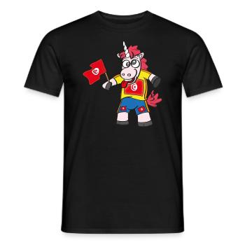 Licorne folle de Tunisie - T-shirt homme - noir - Devant - AI Model Male 178 light (178cm)