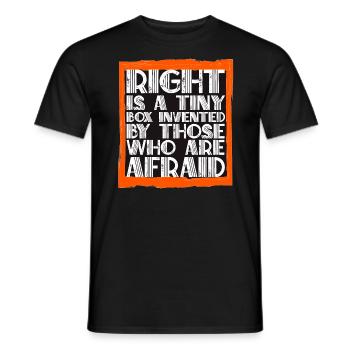 À droite se trouve une petite boîte citation film Spruch Film - T-shirt homme - noir - Devant - AI Model Male 178 light (178cm)