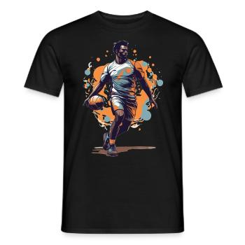Handballspieler Streetwear Ikonischer Stil - Männer T-Shirt - Schwarz - Vorne - AI Model Male 178 light (178cm)