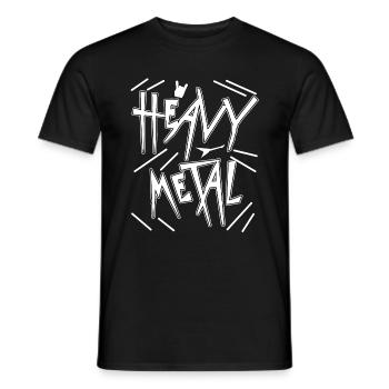 Heavy Metal - T-shirt homme - noir - Devant - AI Model Male 178 light (178cm)