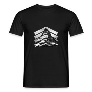 Matterhorn - Men's T-Shirt - black - Front - AI Model Male 178 light (178cm)