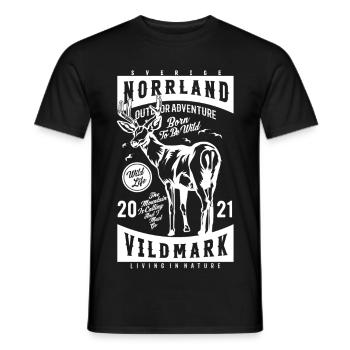 Norrland Vildmark 2021 - Men's T-Shirt - black - Front - AI Model Male 178 light (178cm)