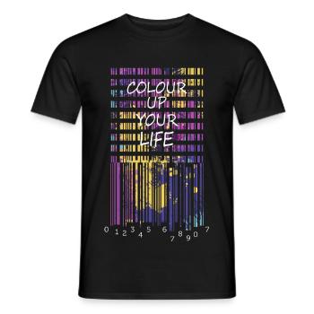 Bring color to your life - Men's T-Shirt - black - Front - AI Model Male 178 light (178cm)