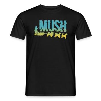 Schlittenhunde und Schlitten Fahren - Männer T-Shirt - Schwarz - Vorne - AI Model Male 178 light (178cm)