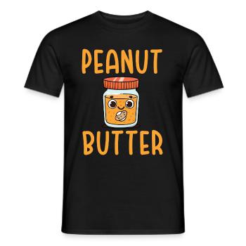 Erdnussbutter Peanut Butter Marmelade Geschenk - Männer T-Shirt - Schwarz - Vorne - AI Model Male 178 light (178cm)