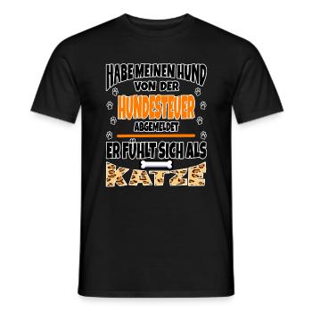 Hunde Spruch Lustig Hundesteuer - Männer T-Shirt - Schwarz - Vorne - AI Model Male 178 light (178cm)