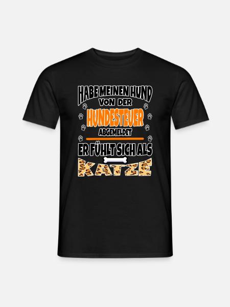 Hunde Spruch Lustig Hundesteuer - Männer T-Shirt - Schwarz