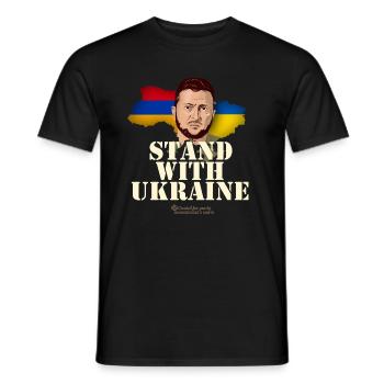 L’Arménie se tient aux côtés de l’Ukraine - T-shirt homme - noir - Devant - AI Model Male 178 light (178cm)