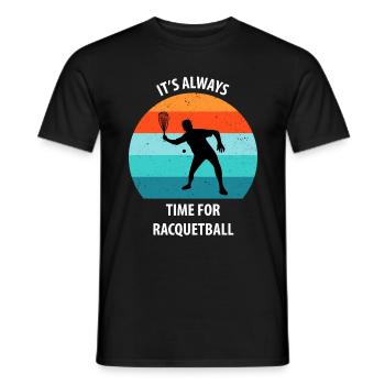 Racqueetball - Men's T-Shirt - black - Front - AI Model Male 178 light (178cm)