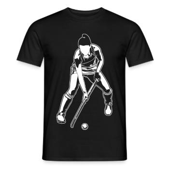Hockey sur gazon Filles - T-shirt homme - noir - Devant - AI Model Male 178 light (178cm)