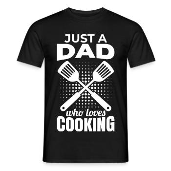 Papa Cook - Men's T-Shirt - black - Front - AI Model Male 178 light (178cm)