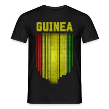 Drapeau de la Guinée, fierté guinéenne - T-shirt homme - noir - Devant - AI Model Male 178 light (178cm)