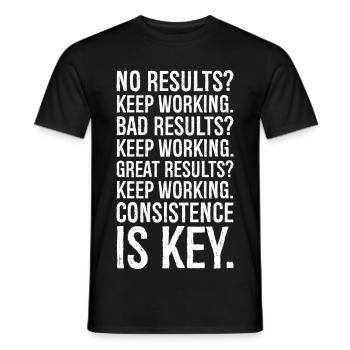 aucun résultat continue de fonctionner, de mauvais résultats continuent de fonctionner - T-shirt homme - noir - Devant - AI Model Male 178 light (178cm)