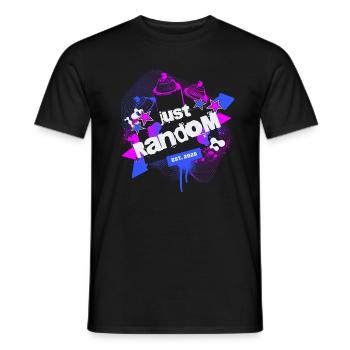 Juste des illustrations aléatoires avec un pulvérisateur - T-shirt homme - noir - Devant - AI Model Male 178 light (178cm)
