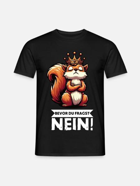 Bevor Du Fragst Eichhörnchen Eichhorn Nagetiere - Männer T-Shirt - Schwarz
