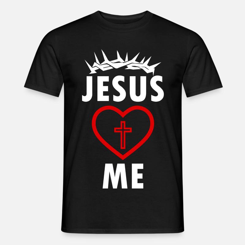 Gesù mi ama - T-shirt uomo - nero