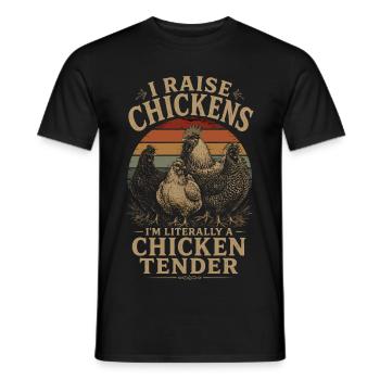Humour Poules - I'm Literally a Chicken Tender Vin - Men's T-Shirt - black - Front - AI Model Male 178 light (178cm)